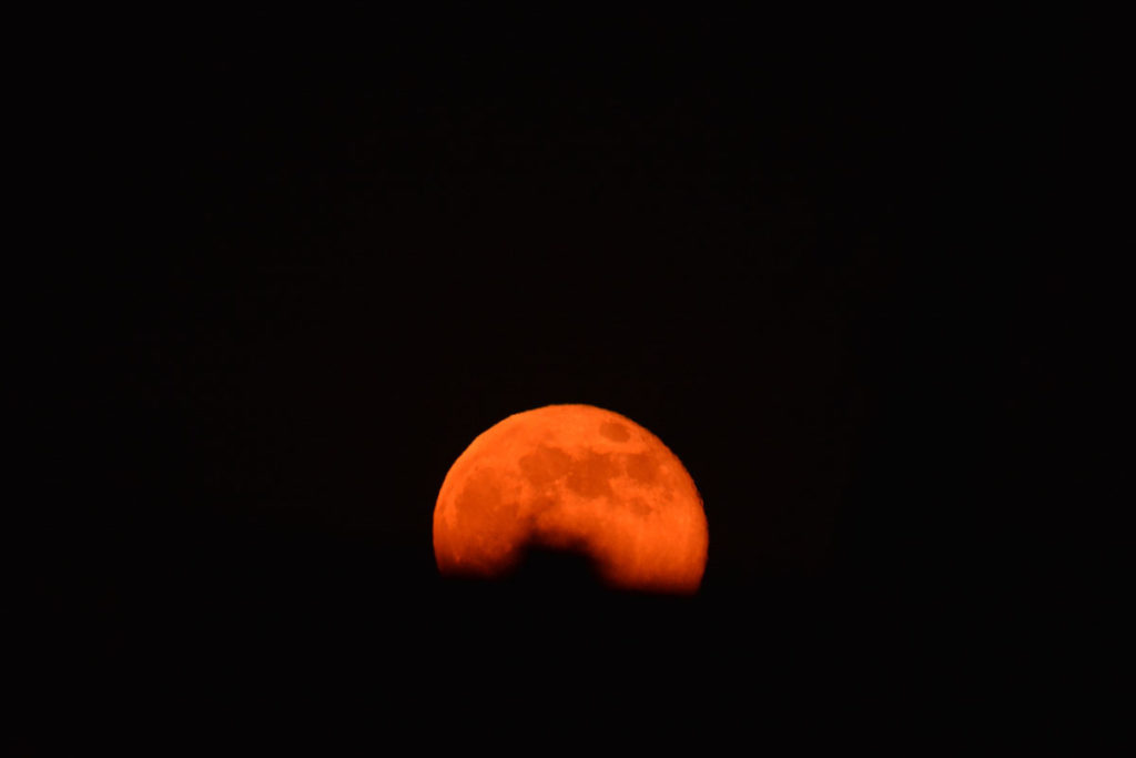 Der aufgehende Supermond am 7. April 2020 © Marcel Gluschak